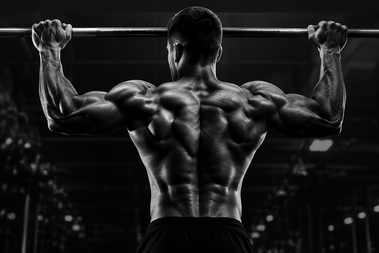 Athlete doing pull-ups